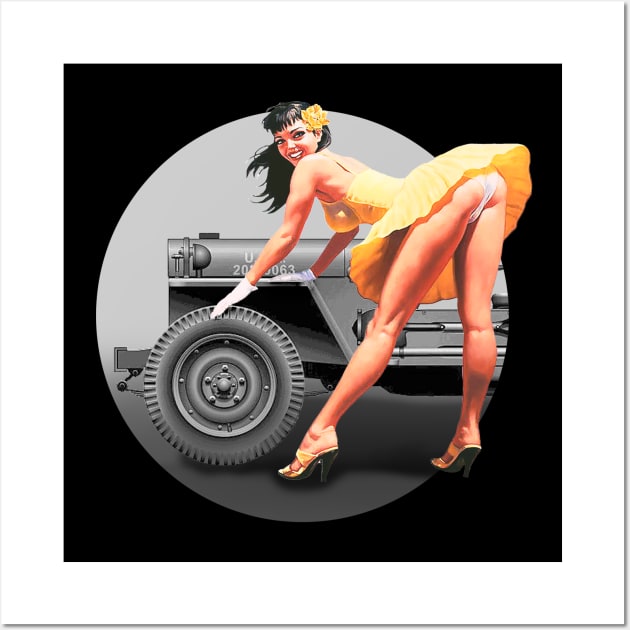 Pinup Girls Classic Vehicle WW2 Wall Art by Jose Luiz Filho